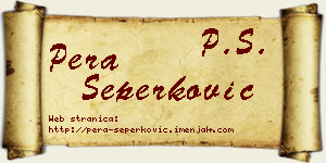 Pera Šeperković vizit kartica